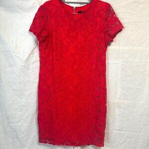 Marc New York Women’s Red Lace Overlay Dress Size 10 - LIKE NEW